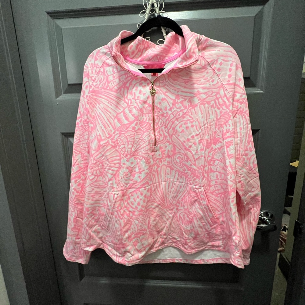 Lilly Pulitzer Popover Pelican Pink Shells Size XXL